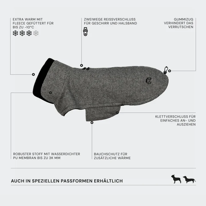 Hundemantel Brooklyn Tweed Black