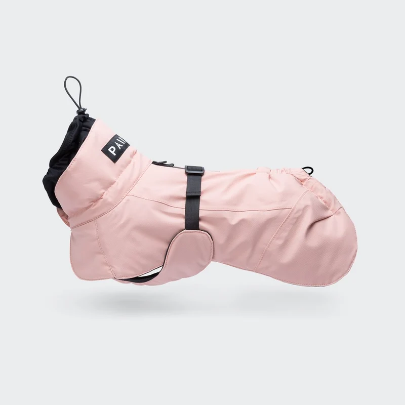 Vollreflektierender Hundewintermantel Seawool Rosé