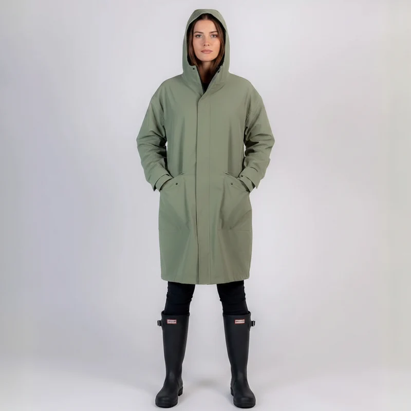 Vollreflektierender Regenmantel Sade Olive