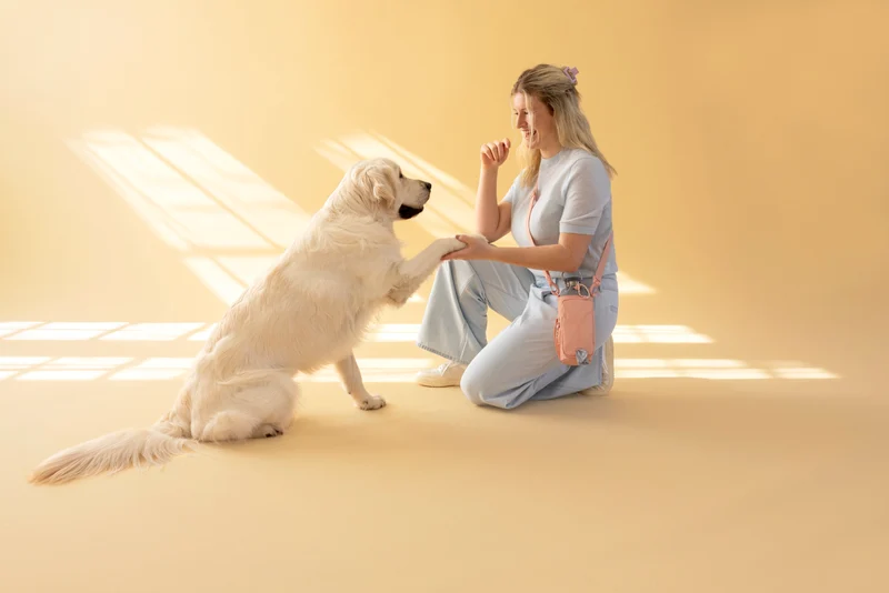 Flaschen- und Leckerlitasche Boudi Peach