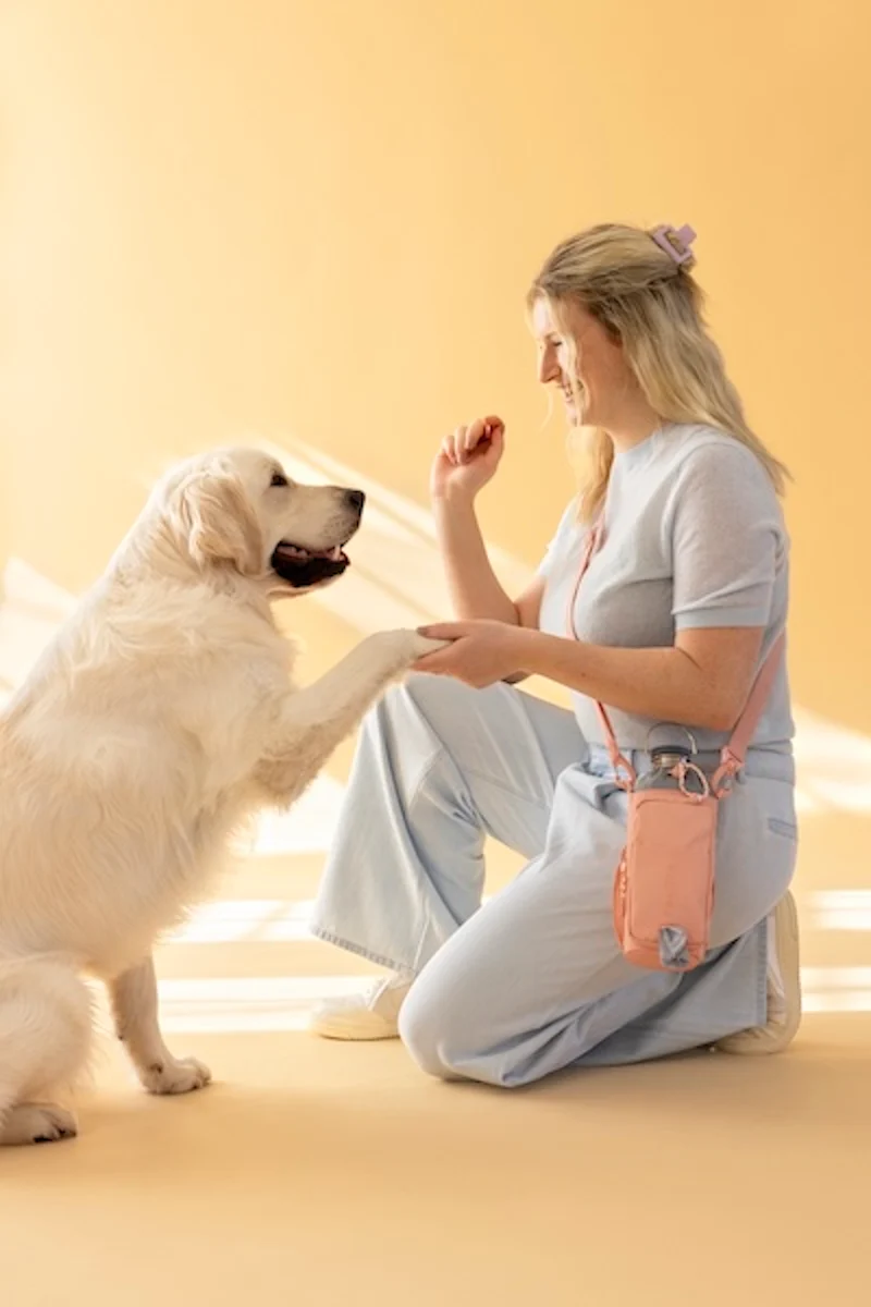 Flaschen- und Leckerlitasche Boudi Peach