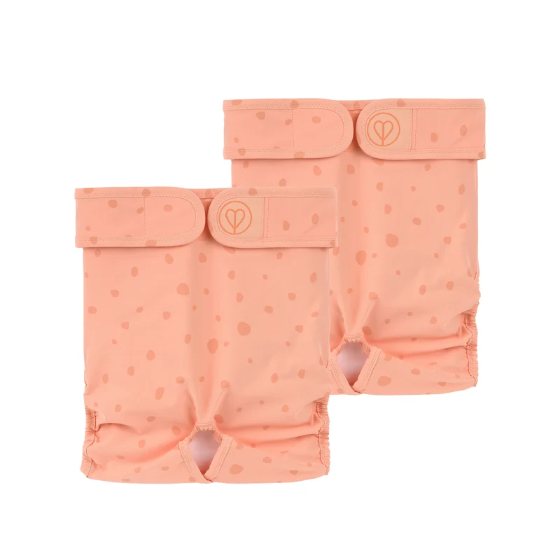 Bundle: 2 Läufigkeitshose & Hundewindel Glan Peach