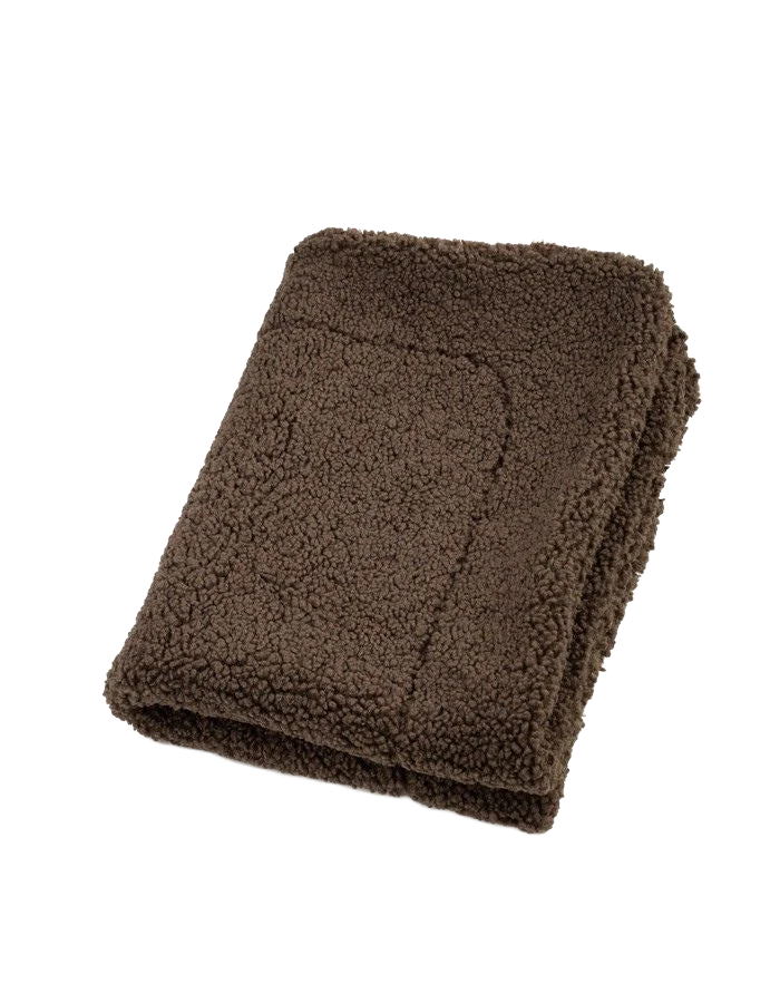 HYGGE Bouclé-Hundedecke Schokoladenbraun