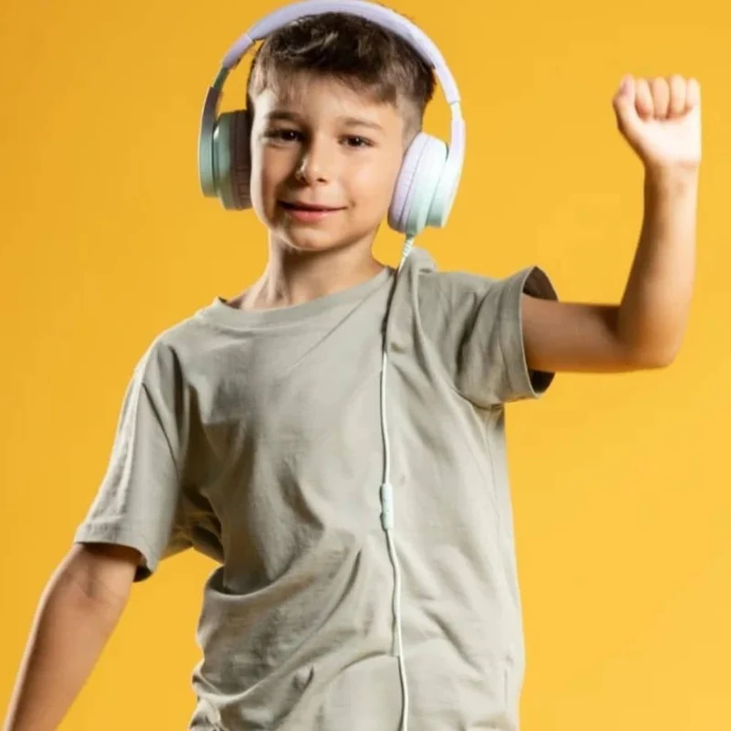Kopfhörer - P13 faltbare Kopfhörer für Kinder - violett