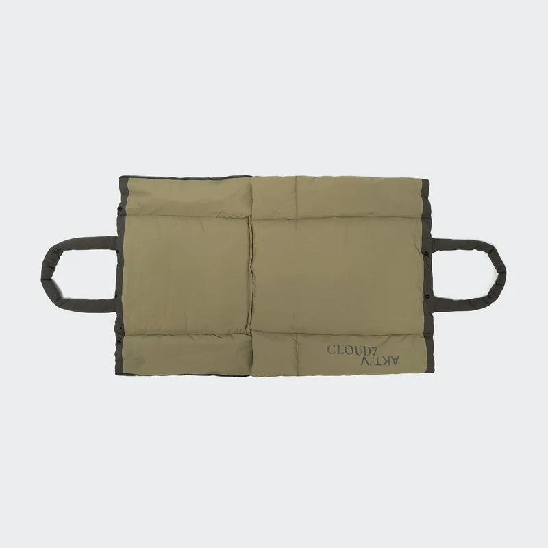 Hundereisebett & Tote Bag AKTIV Puffer Dark Grey/Khaki