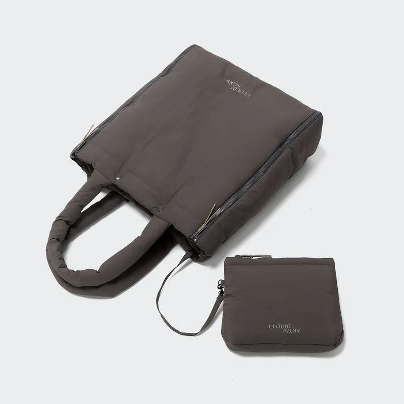 Hundereisebett & Tote Bag AKTIV Puffer Dark Grey/Khaki