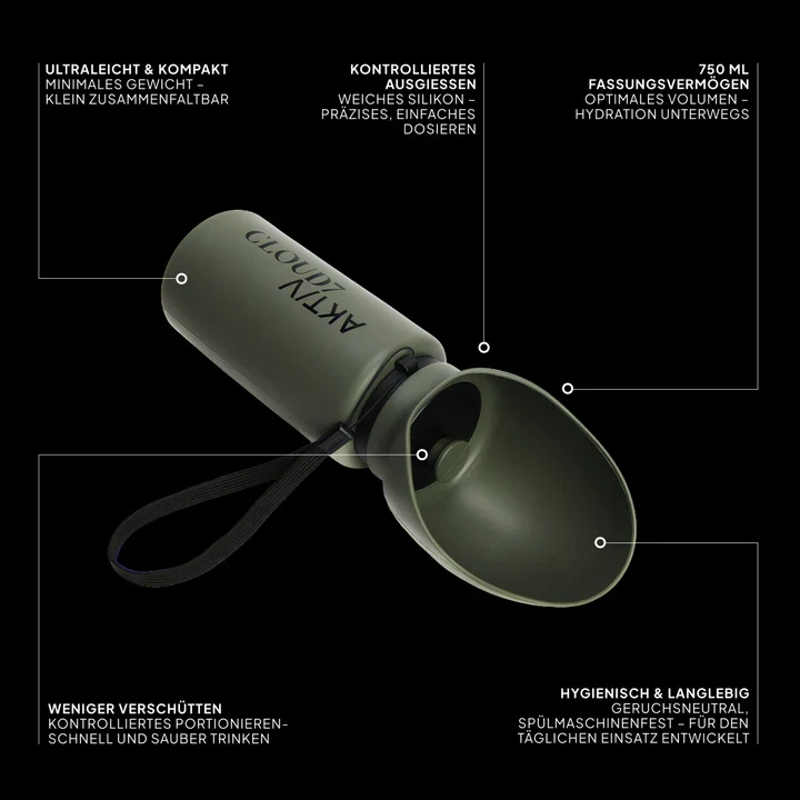 Hundetrinkflasche AKTIV Dark Olive