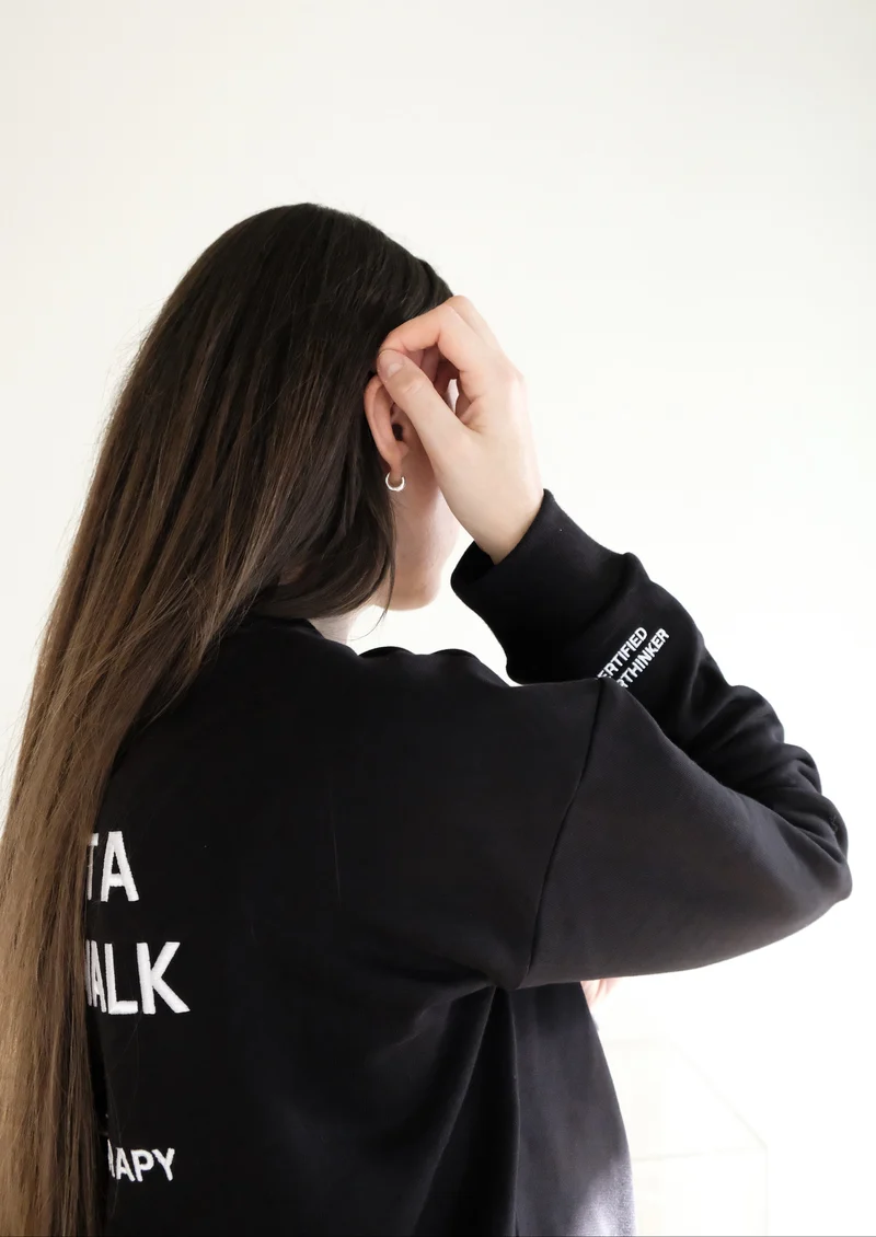 PULLOVER BLACK - CALL IT A DOG WALK I CALL IT THERAPY