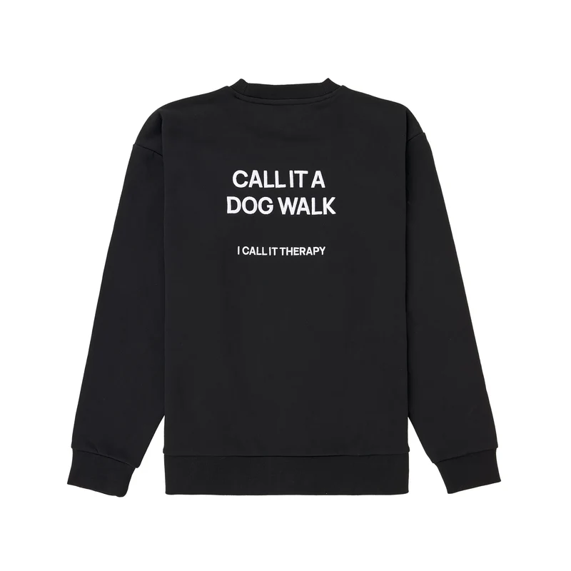 PULLOVER BLACK - CALL IT A DOG WALK I CALL IT THERAPY