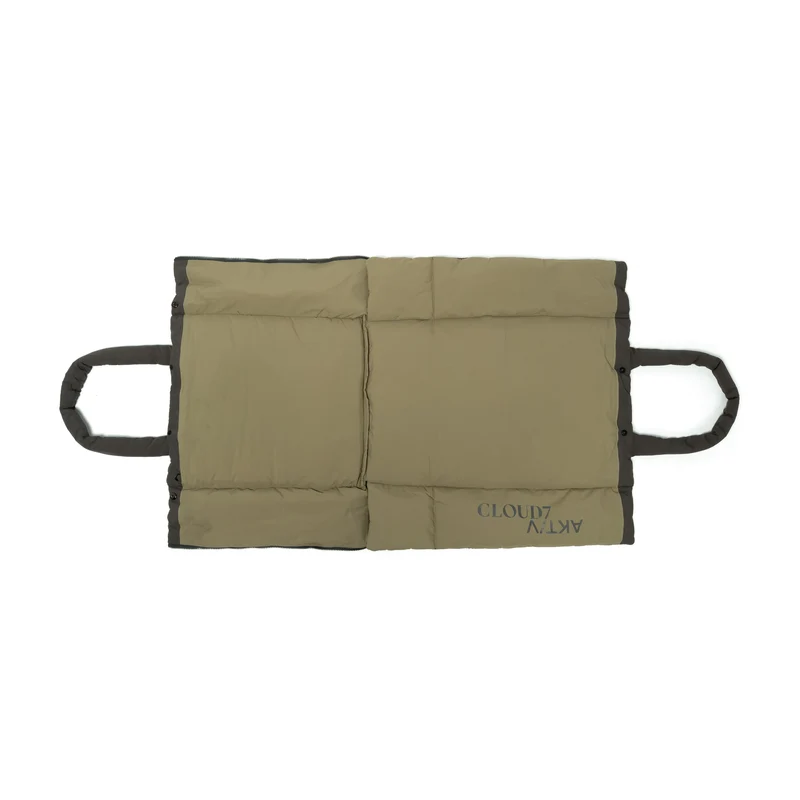 Hundereisebett & Tote Bag AKTIV Puffer Dark Grey / Khaki