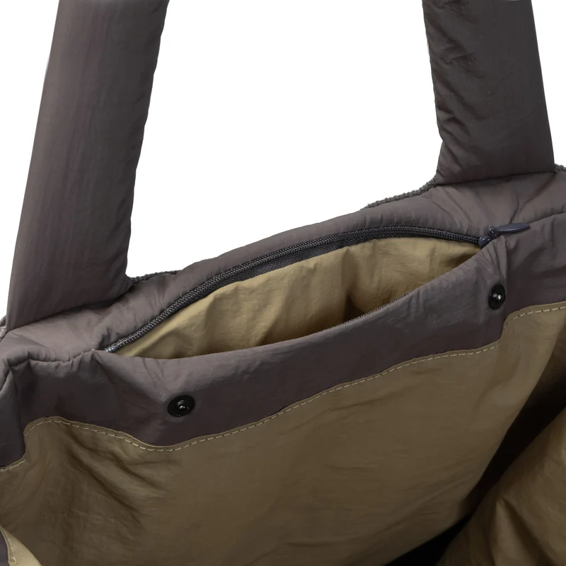 Hundereisebett & Tote Bag AKTIV Puffer Dark Grey / Khaki