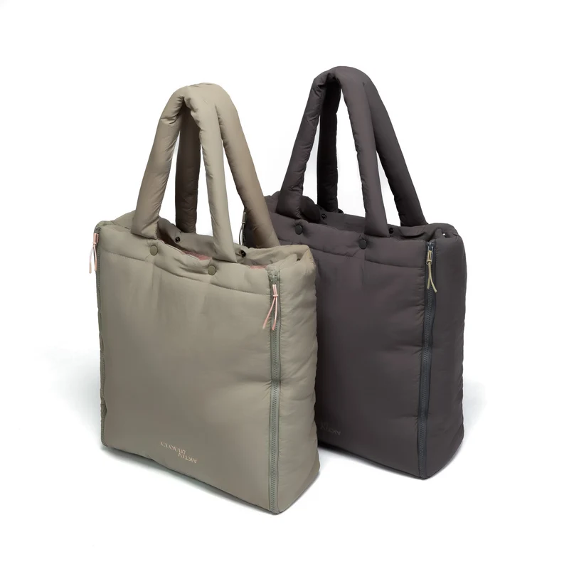 Hundereisebett & Tote Bag AKTIV Puffer Dark Grey / Khaki