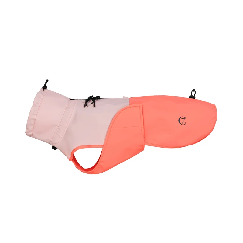 Hunderegenmantel DACKEL Aktiv Peach/Neon Pink