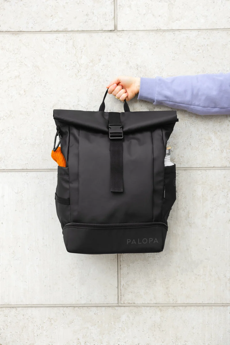 Rucksack Rolltop Yoska Schwarz