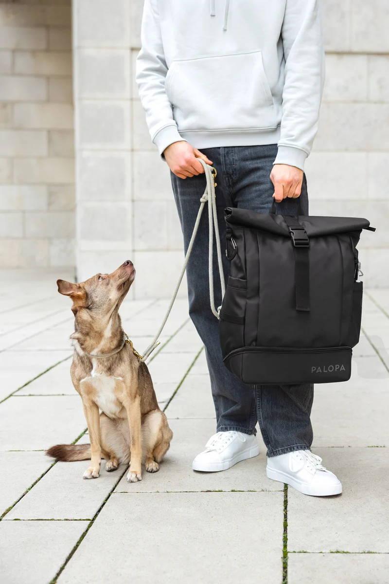 Rucksack Rolltop Yoska Schwarz