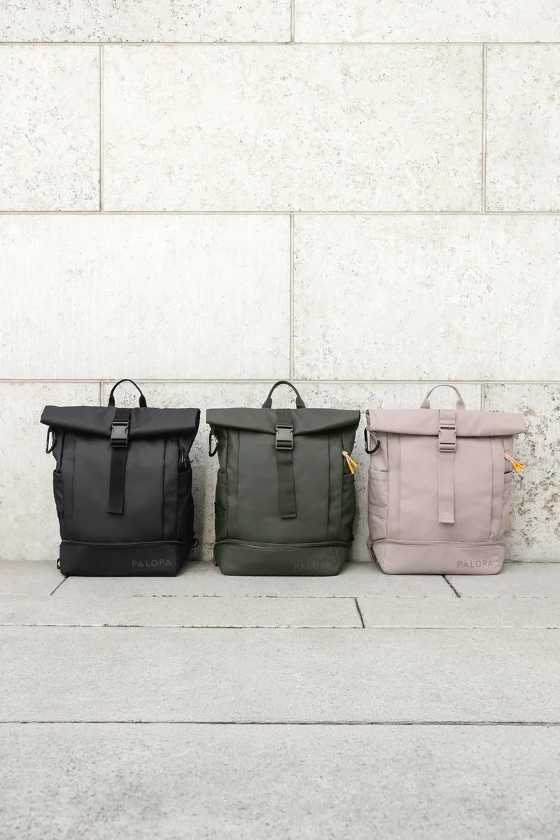 Rucksack Rolltop Yoska Schwarz
