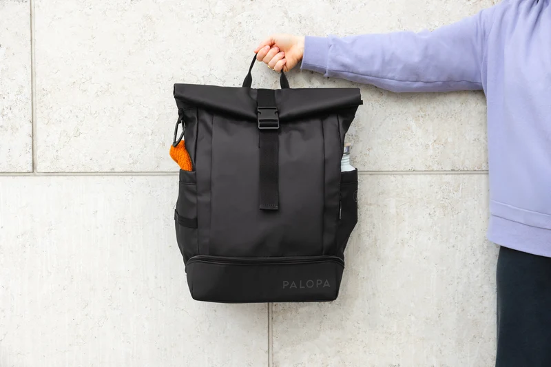 Rucksack Rolltop Yoska Schwarz