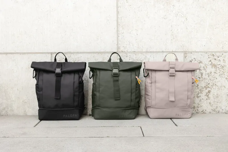 Rucksack Rolltop Yoska Schwarz
