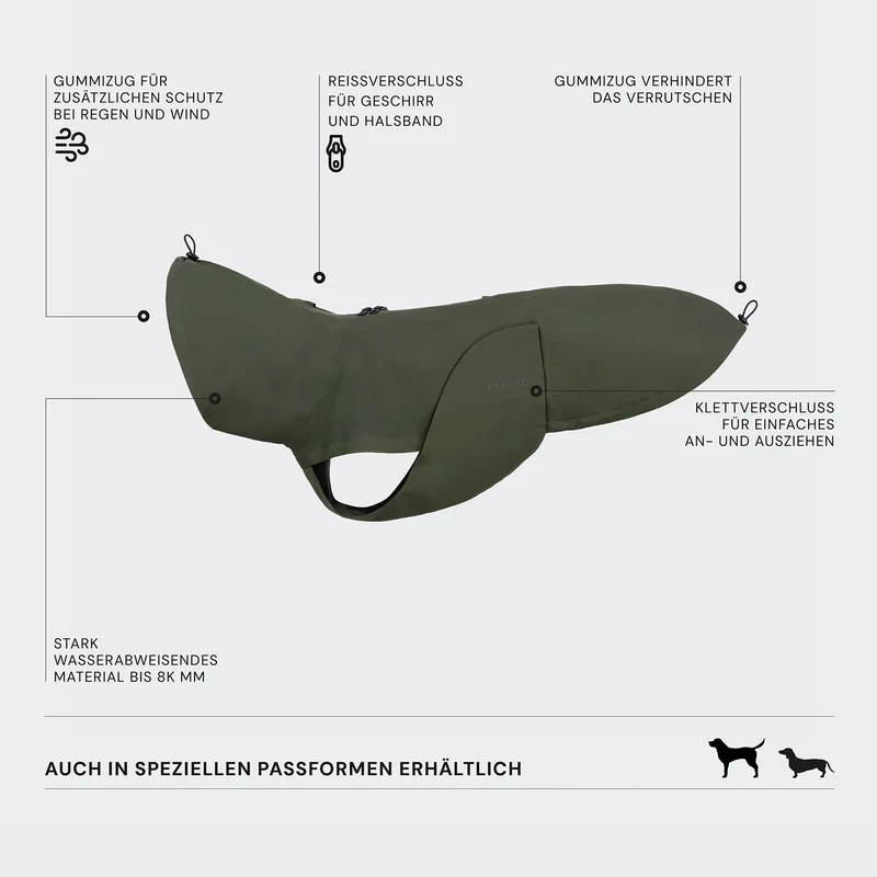 Hunderegenmantel Dublin 2.0 Dark Olive