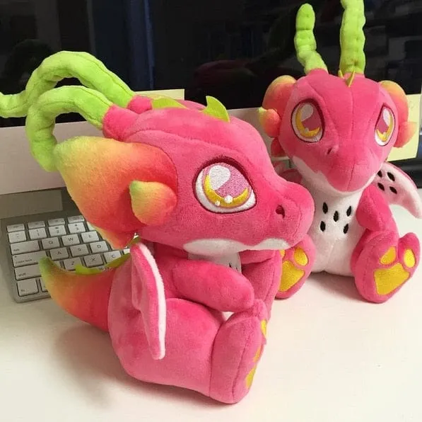 Plüschtier Pinker Drache – Kuscheltier - Stofftier