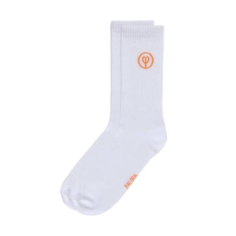 Tennis Socken GOTS Logo Orange Blue Grey