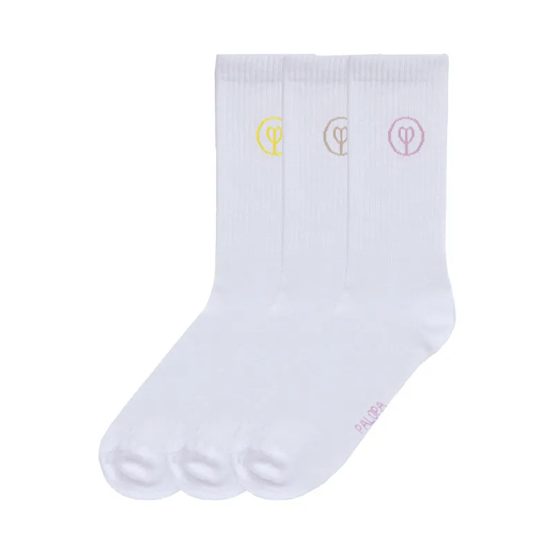 Tennis Socken GOTS Logo Lemon Brown Orchid
