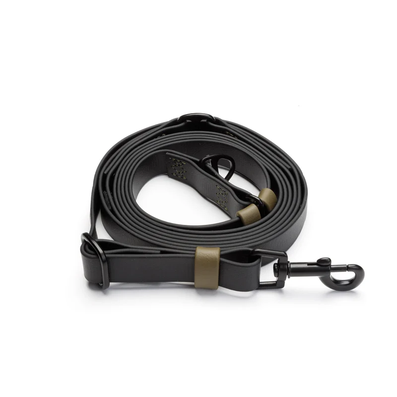 Freihandleine BioThane Ipanema Schwarz-Olive