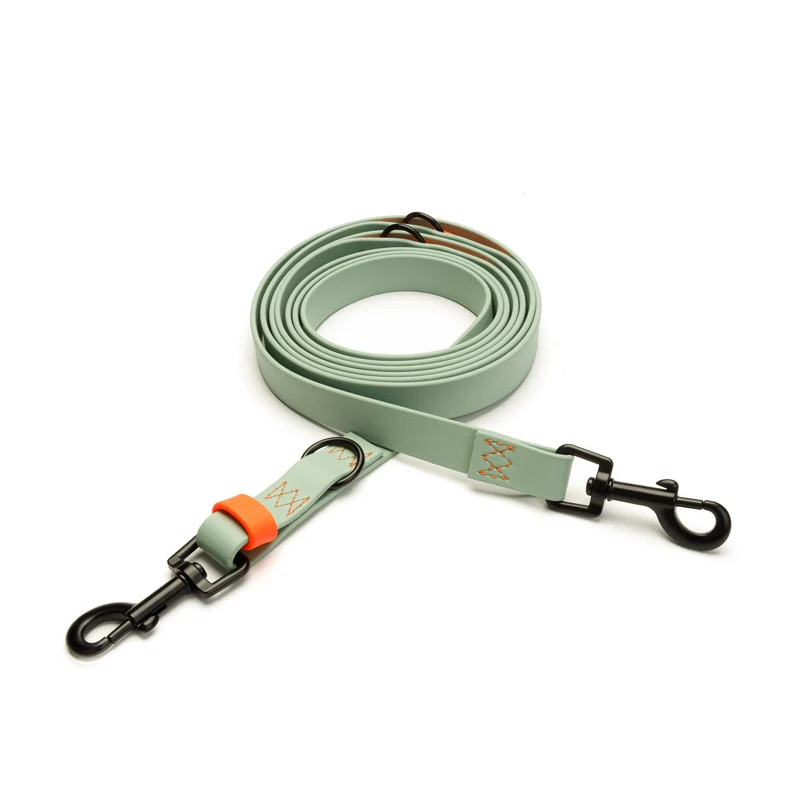 Hundeleine verstellbar BioThane Ipanema Mint-Neon Orange