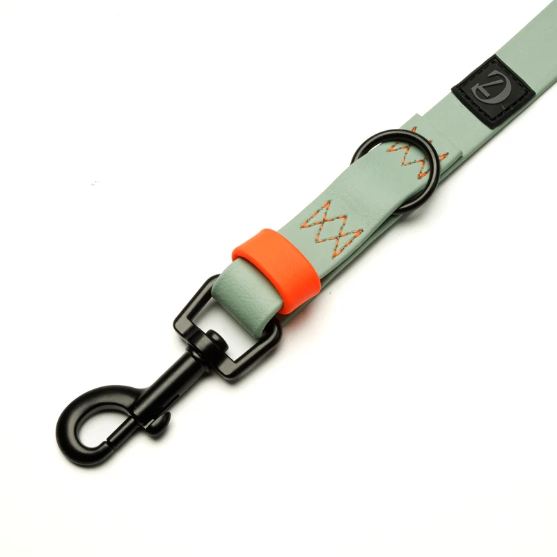 Hundeleine verstellbar BioThane Ipanema Mint-Neon Orange