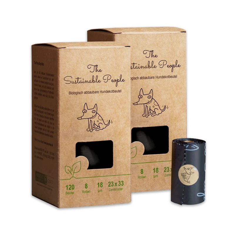 Bundle: 2 Packs Biologisch abbaubare Hundekotbeutel - ohne Henkel