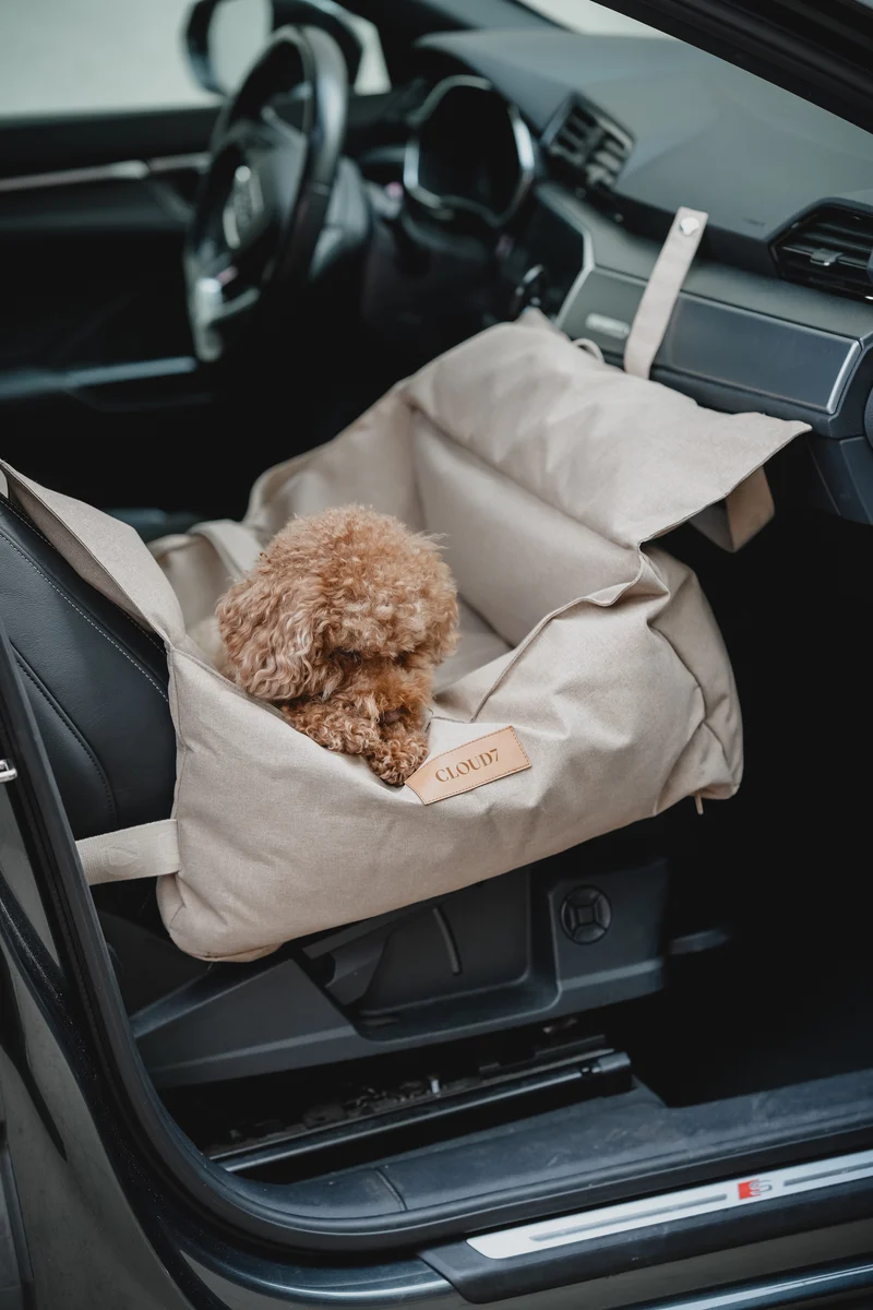 Hundeautositz Getaway Sand tragbar