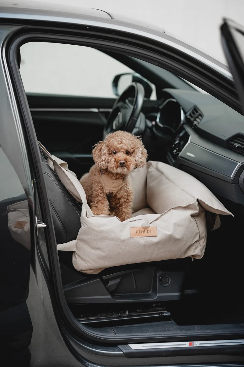 Hundeautositz Getaway Sand tragbar