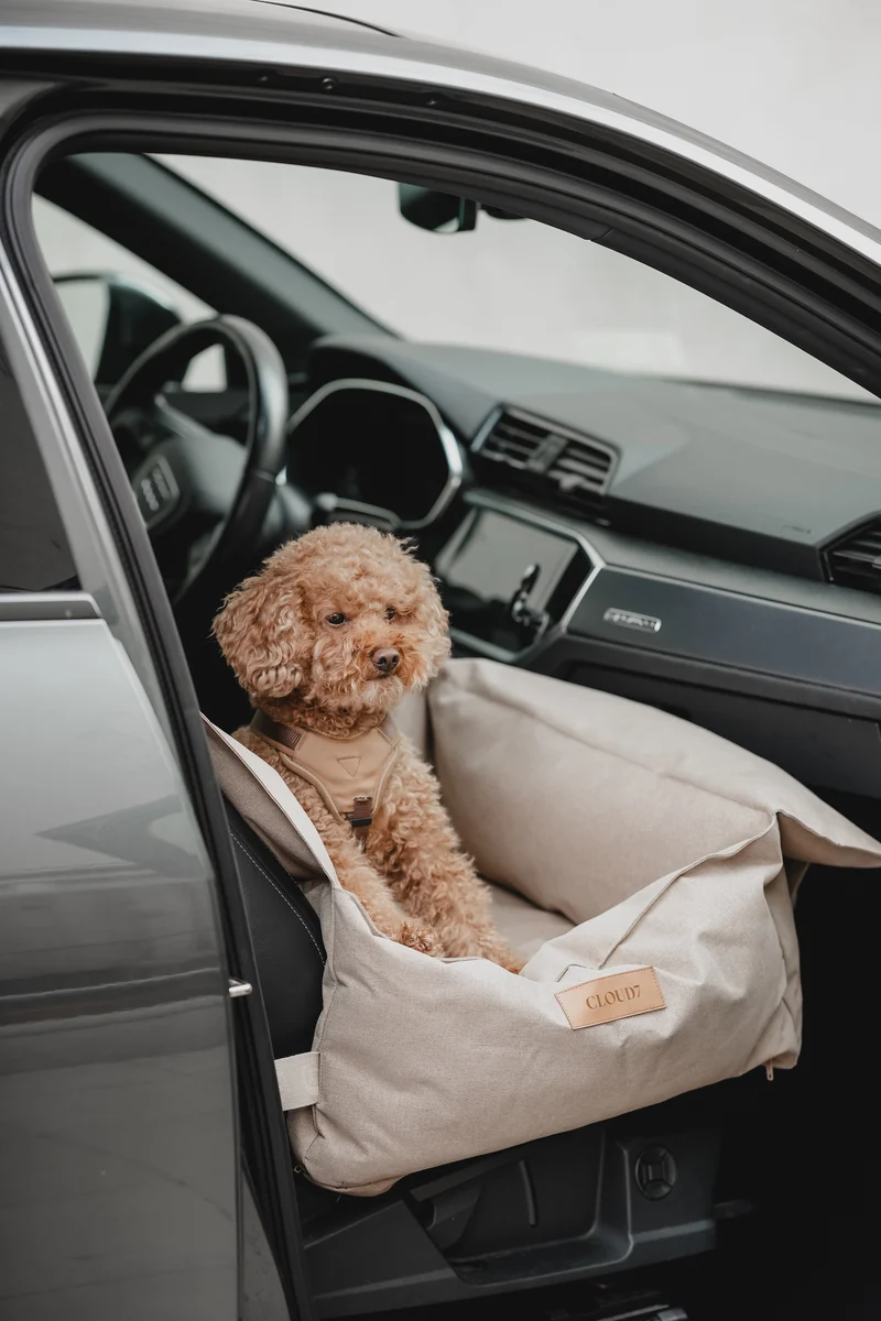 Hundeautositz Getaway Sand tragbar