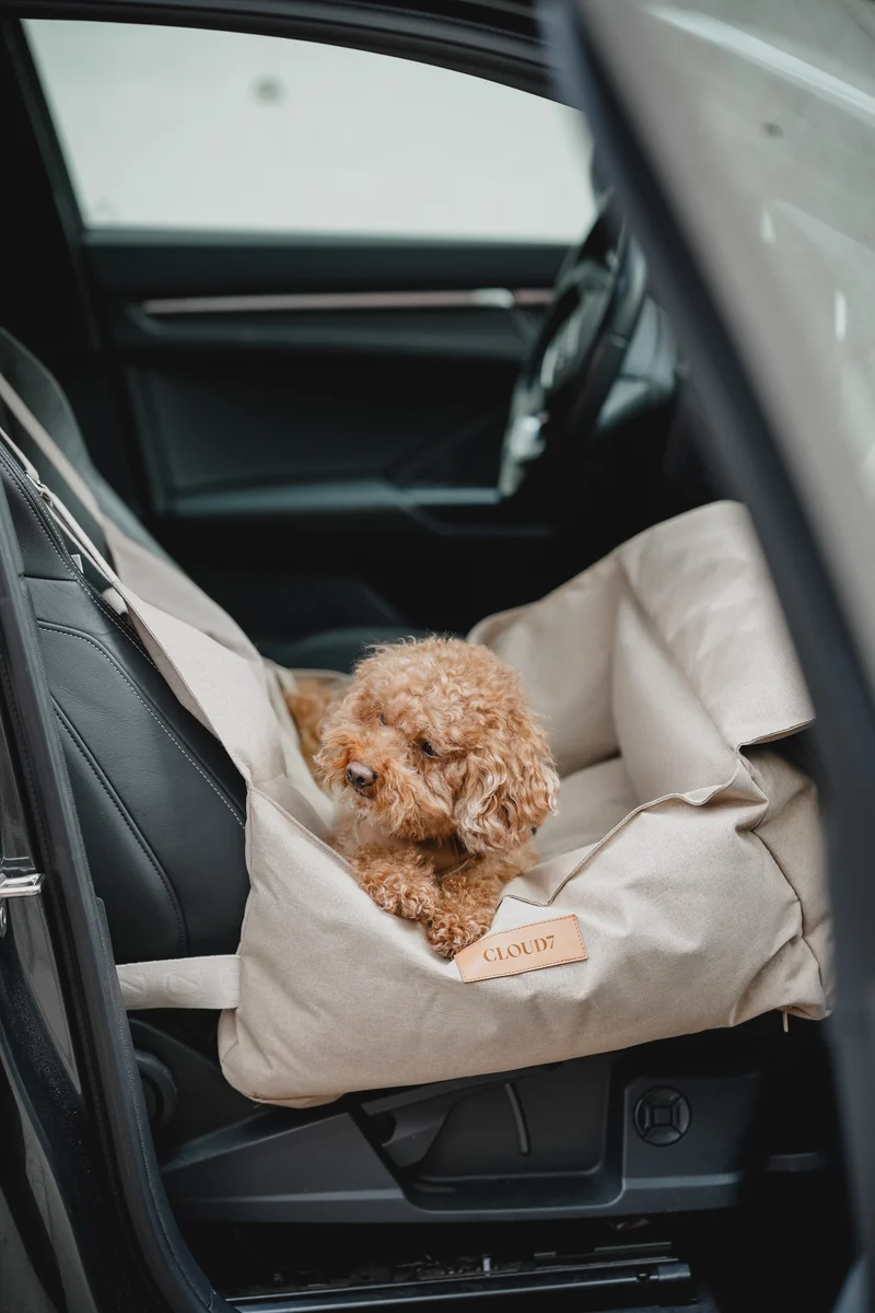 Hundeautositz Getaway Sand tragbar
