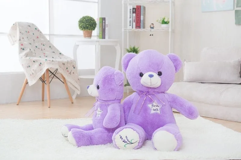 Plüschtier Lila Bär – Kuscheltier - Stofftier weich