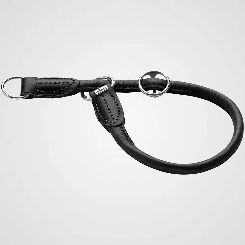 HUNTER - Dressurhalsung Round & Soft Canadian Up | Hundehalsband mit Zugstopp