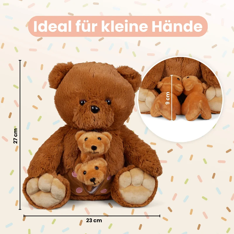 Kuscheltier Mama Bär & Babys
