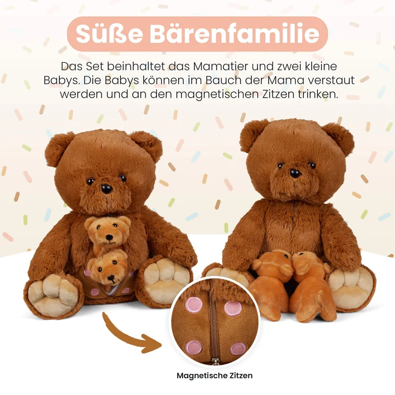 Kuscheltier Mama Bär & Babys