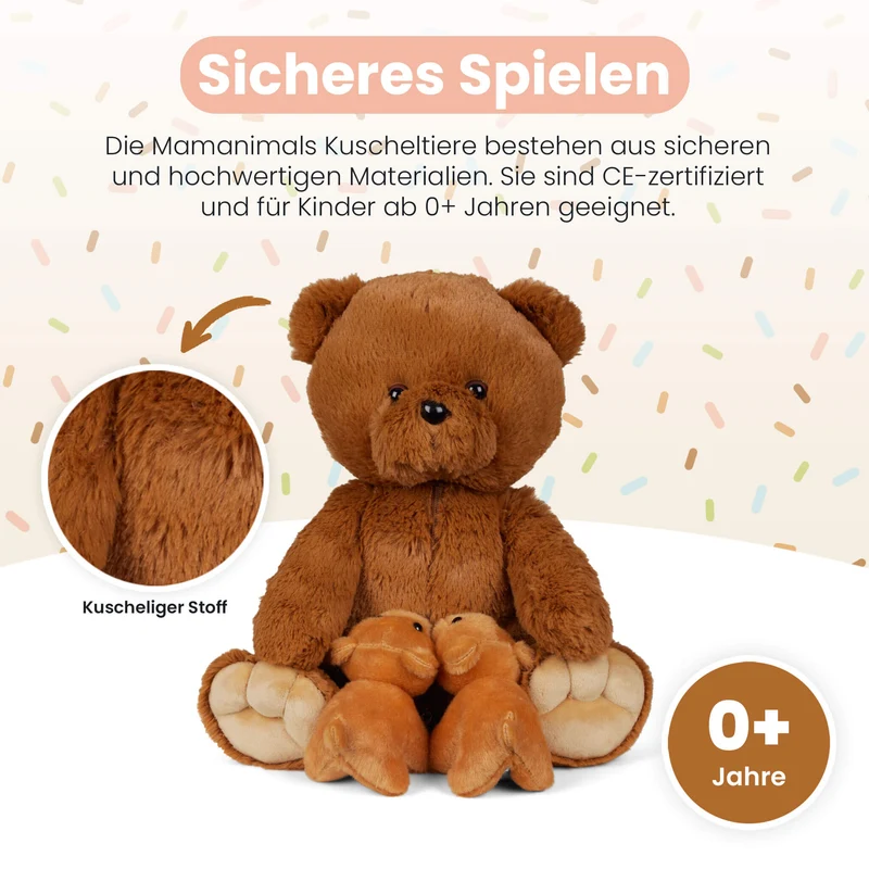 Kuscheltier Mama Bär & Babys