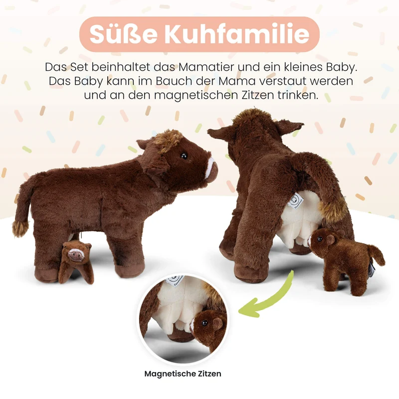 Kuscheltier Mama Kuh & Baby
