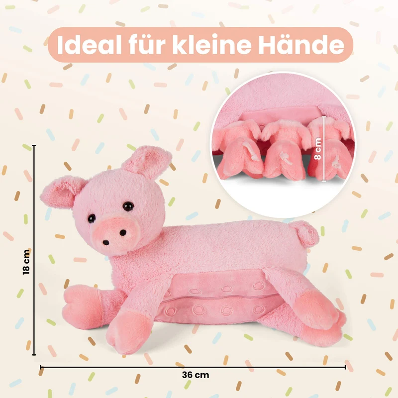 Kuscheltier Mama Schwein & Babys