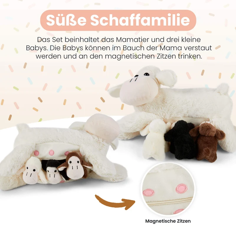 Kuscheltier Mama Schaf & Babys