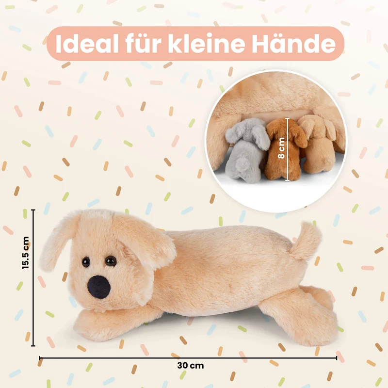 Kuscheltier Mama Hund & Babys