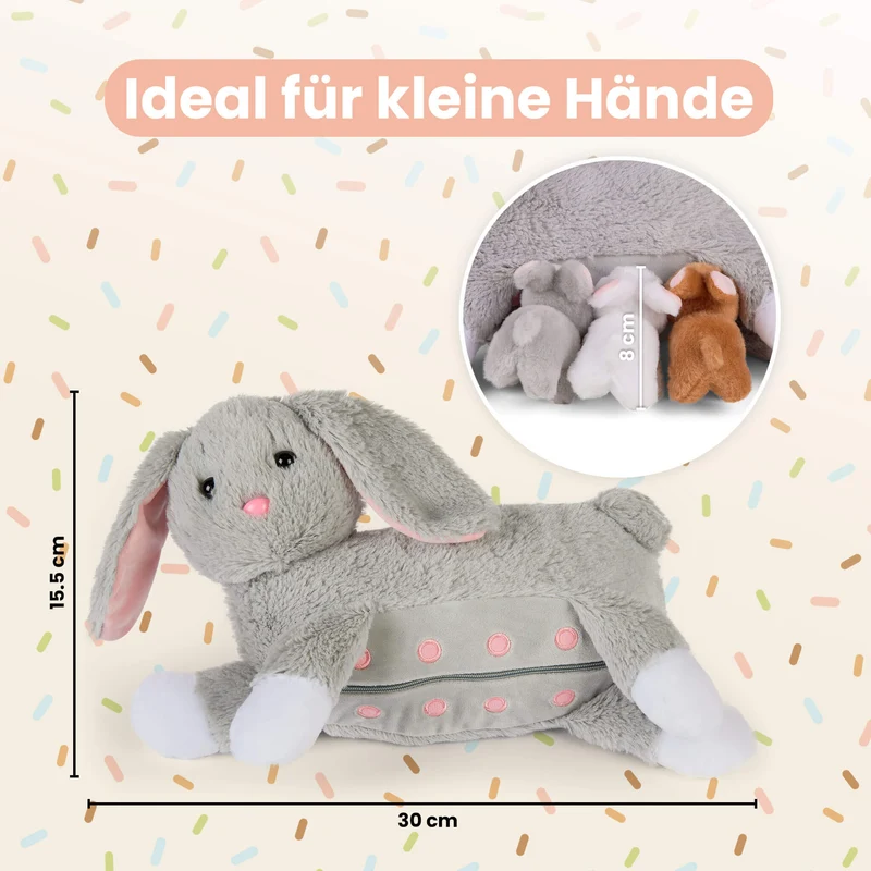 Kuscheltier Mama Hase & Babys