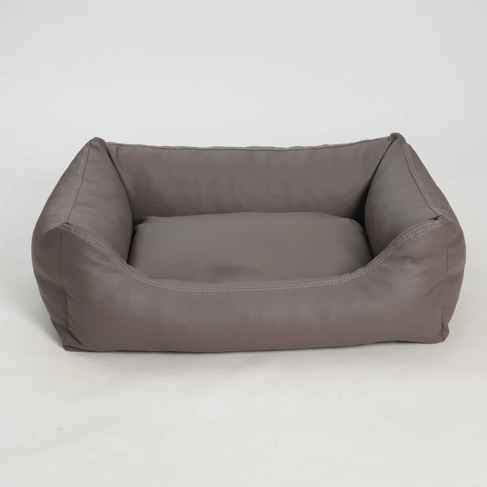 Hundebett Saddle Kunstleder Taupe