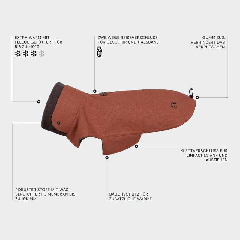 Hundemantel Brooklyn Light Graphit