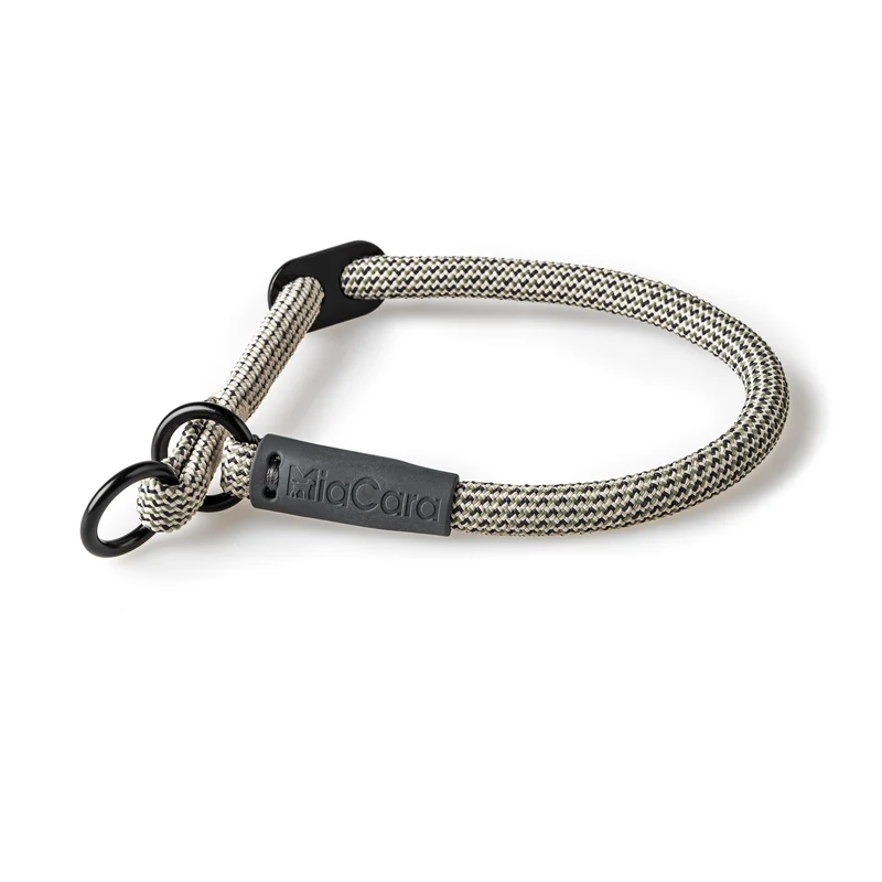 Monza Zugstopp Halsband Asphalt - Greige - Grolive