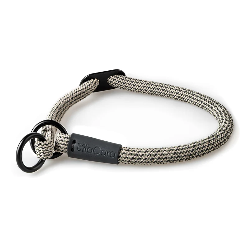 Monza Zugstopp Halsband Asphalt - Greige - Grolive