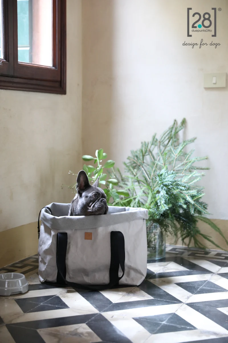DOROTHEA Paper Dog Bag Grey Canvas