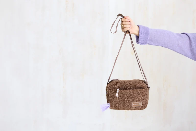 Square Bag Noka Teddy-Fleece Brown - Limited Edition